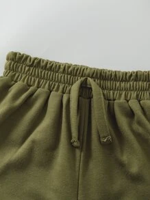 SHEIN Young Boy 3pcs Solid Elastic Waist Shorts - Multicolor - View 5