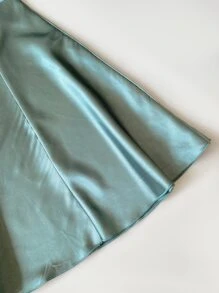 Vestido de lencería sexy con lazo frontal, adorno de encaje y satén