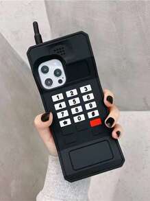 Vintage Phone Design Phone Case - Black - View 1