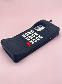 Vintage Phone Design Phone Case - Black - View 4