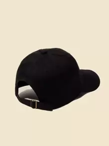 Slogan Embroidered Baseball Cap - Black - View 2