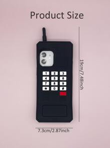 Vintage Phone Design Phone Case - Black - View 5