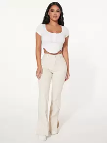 SHEIN PETITE Jean évasé fendu