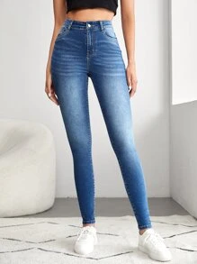SHEIN Tall Slant Pocket Skinny Jeans