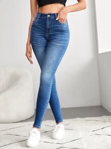 SHEIN Tall Slant Pocket Skinny Jeans