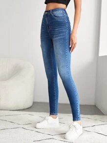 SHEIN Tall Slant Pocket Skinny Jeans