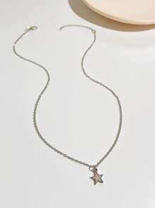 Vòng cổ mặt dây chuyền ngôi sao - Bạc - Xem 3