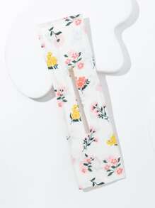 1pc Floral Print Hair Tie Boho Valentine's Day Valentines Ponytail Holders Hair Elastics Hair Rubber Bands Scrunchies Hair Rope Elastic Hair Tie, Hair Bobbles ,Head Piece - Multicolor - View 2