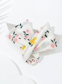 1pc Floral Print Hair Tie Boho Valentine's Day Valentines Ponytail Holders Hair Elastics Hair Rubber Bands Scrunchies Hair Rope Elastic Hair Tie, Hair Bobbles ,Head Piece - Multicolor - View 3