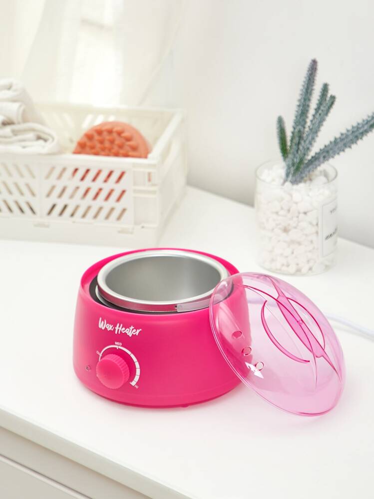 BASIC LIVING 1pc Temperature Control Hair Removal Wax Heater Men's and Women's Hair Removal Kit Wax Bean Machine Large Capacity Wax Heater - Hot Pink - View 11