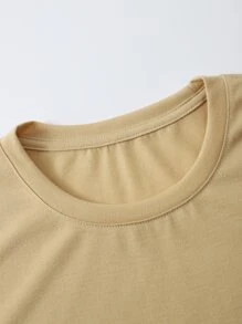 Manfinity LEGND 男士小熊印花T恤 - 卡其色 - 查看 3