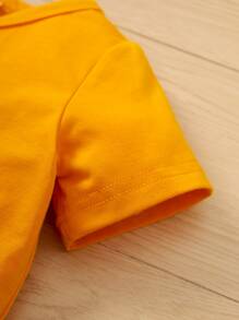 Baby Boy Letter Graphic Tee & Dinosaur Print Shorts - Multicolor - View 5