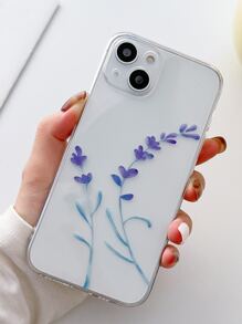 Floral Clear Phone Case - Multicolor - View 1