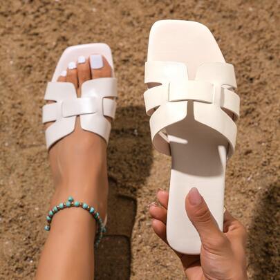 Cut Out Slide Sandals