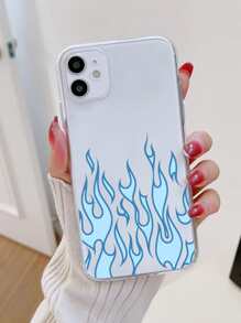 Fire Pattern Clear Phone Case - Multicolor - View 1