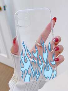 Fire Pattern Clear Phone Case - Multicolor - View 2