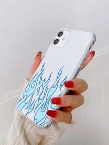 Fire Pattern Clear Phone Case - Multicolor - View 3