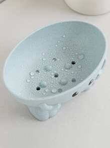 1入組卡通圖案肥皂盒 - 藍色 - 查看 2