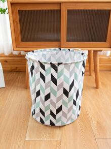1 cái thùng đựng đồ giặt là họa tiết Chevron - Nhiều màu - Xem 4