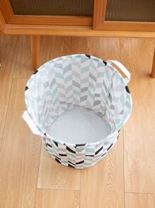 1 cái thùng đựng đồ giặt là họa tiết Chevron - Nhiều màu - Xem 5