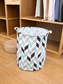 1 cái thùng đựng đồ giặt là họa tiết Chevron - Nhiều màu - Xem 6