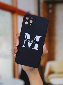 Funda para móvil con estampado de letra - Blanco y Negro - Ver 5