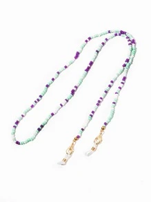 3入組女士撞色串珠時尚眼鏡鏈日常裝飾 - 彩色 - 查看 3