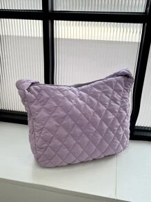 Minimalist Quilted Shoulder Bag - View 2