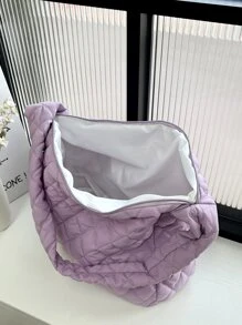 Minimalist Quilted Shoulder Bag - View 5