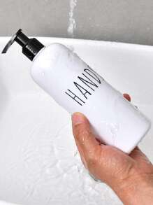 2pcs 500ml Letter Graphic Lotion Dispenser - White - View 4