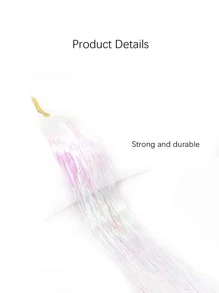 Trắng Màu hồng Dây nhiều màu sáng bóng Tóc 100 Sợi Dây nhiều màu sáng bóng Tóc Chống nóng Nàng tiên Tóc Lung linh Sáng bóng Long lanh Tinsel Nối tóc Đối với phụ nữ Cô gái Trẻ em - Nhiều màu - Xem 4