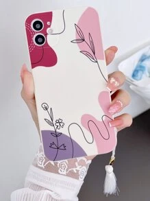 Apple Plants Pattern Phone Case With Stand-Out Phone Grip Compatible With IPhone15/15Plus/15Pro/15Promax