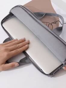 1pc 14 Inch Line Art Laptop Bag - Multicolor - View 6