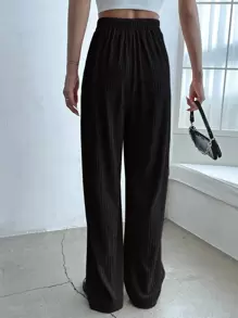 DAZY High Waist Wide Leg Pants,Teacher Pants Fall - Black - View 2