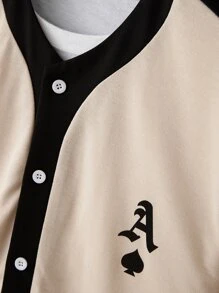 Manfinity Homme Men Colour-block Playing Card Print Shirt Without Tee - Multicolor - View 4