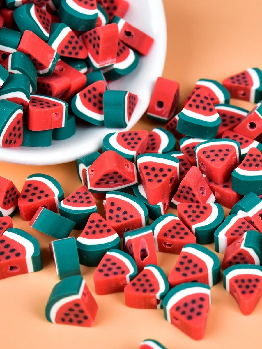 50 顆西瓜設計 DIY 黏土珠 - 彩色 - 查看 1
