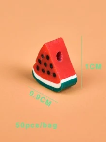 50 顆西瓜設計 DIY 黏土珠 - 彩色 - 查看 3