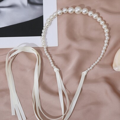 Faux Pearl Decor Bridal Hair Band