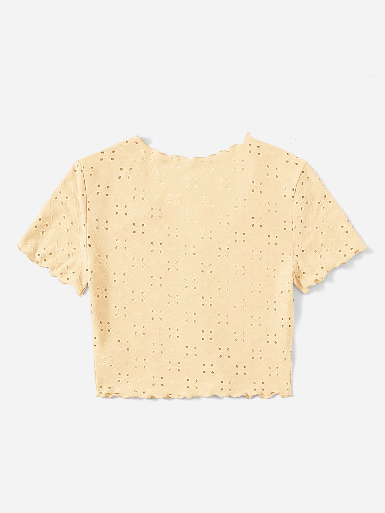 Soleia Plus Lettuce Trim Schiffy Tee - Yellow - View 2