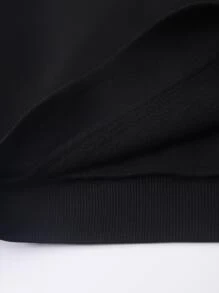 Manfinity Loose-Fit Men's Figure Printed Sweatshirt Without T-Shirt - Black - View 4