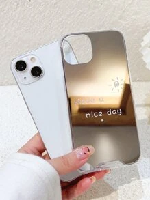 Have A Nice Day Shockproof Mirror Screen Protector Compatible With IPhone 16/16 Pro/16 Plus/16 Pro Max/16E/15 Pro Max/11/12/13/14/XR/13 Mini/15 Plus/14 Pro Max/13 Pro Max/12 Pro Max/XR/XS Max/7P/8P/13 Pro/14 Pro/15 Pro/14 PLUS/IPhone 17/17 Pro/17 AIR/17 Pro Max - Silver - View 4