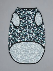 1pc Camo Print Pet Tank - Multicolor - View 5