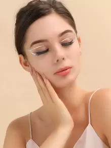 1 hoja pegatina tatuaje de delineador de ojo láser - Multicolor - Ver 1