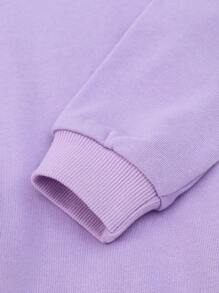 Toddler Girls Butterfly Print Sweatshirt & Joggers - Lilac Purple - View 3