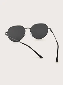 1 pieza gafas de sol con montura metálica para niños adecuadas para uso diario - Negro - Ver 3