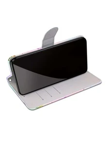 Funda con cartera con estampado de garra con acollador - Rosa Pálido - Ver 2