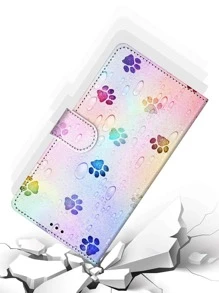 Funda con cartera con estampado de garra con acollador - Rosa Pálido - Ver 4