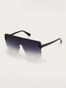 1pair Flat Top Shield Fashion Glasses Y2k Glasses UV Protection Sunglasses Street Sunglasses Beach Sun Glasses Beach Accessories For Women Sun Glasses Sunglasses Shades Basics And Suit For Sweater Jeans Sweatpants Hoodie Jackets Dress And Long Sleeve Shirt Fashionable Shade Elegant Outfit Family Outings Travel Vacation Holiday For Summer Beach Vacation,Outdoor,Travel - Purple - View 6