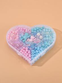 1套DIY糖果顏色首飾套裝製作套件包括樹脂和亞克力吊墜亞克力和ABS塑料珠子鐵跳環彈性線混色熊設計DIY首飾配件 - 彩色 - 查看 5