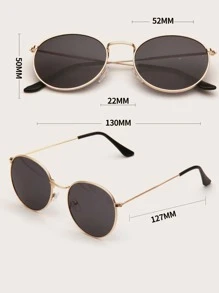 1pc Women's Fashionable Metal Frame Eyeglasses Suitable For Daily Wear Vintage Shades Beach Accessories Beach Accessories For Women Glasses Shades Basics Fall Winter Women Outfits Clothes Business Casual Gifts For Summer Beach Vacation,Outdoor,Travel - Black - View 5